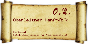 Oberleitner Manfréd névjegykártya